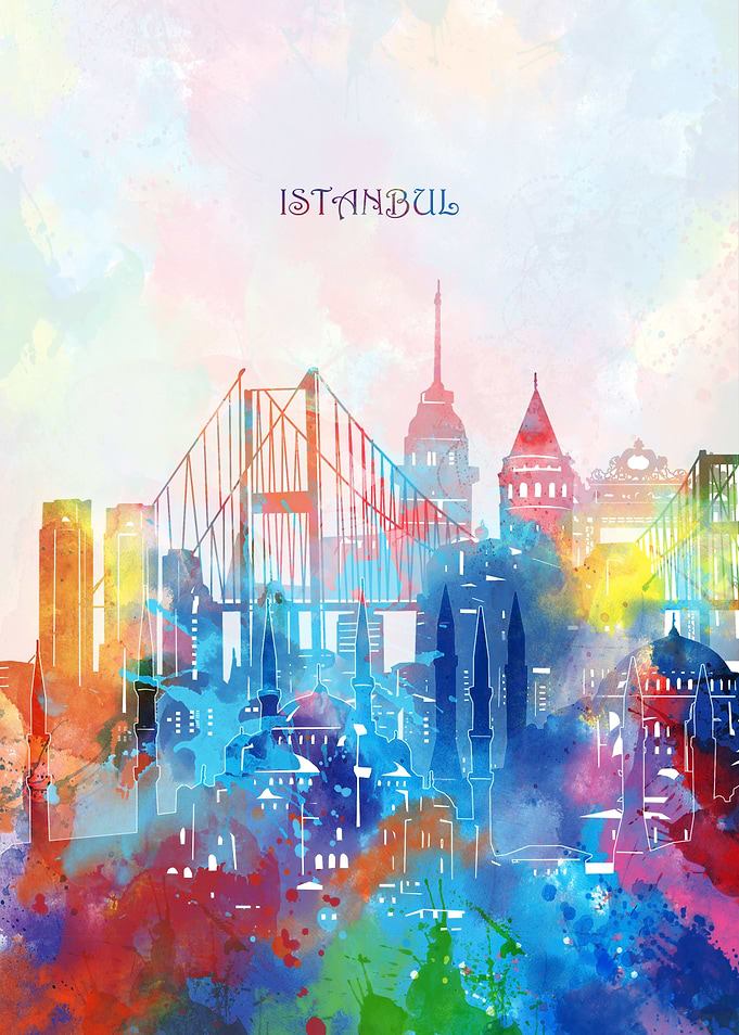 istanbul cityscape color