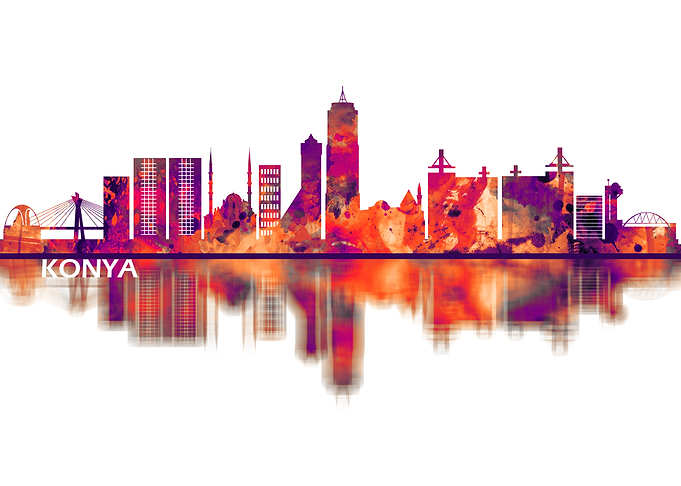 Konya Turkey Skyline