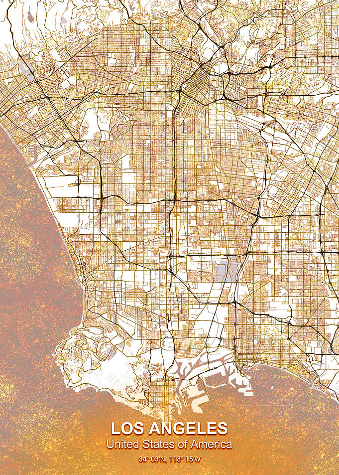 los angeles gold city map