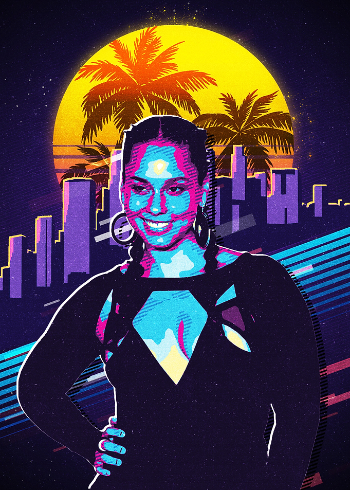 Alicia Keys retro