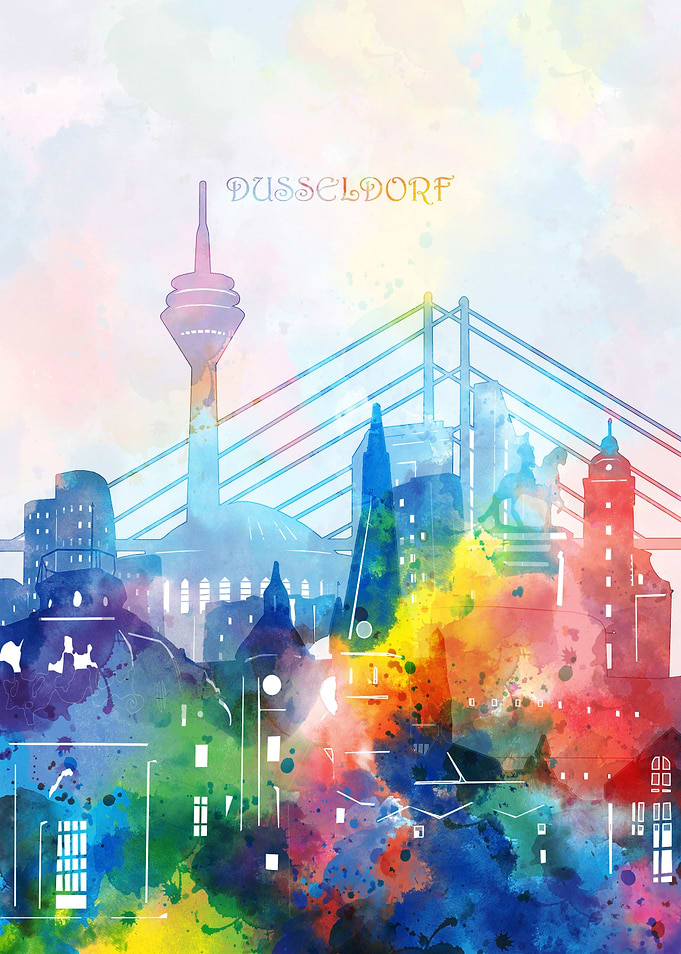 dusseldorf cityscape color