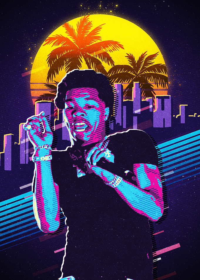 Lil Baby rapper retro