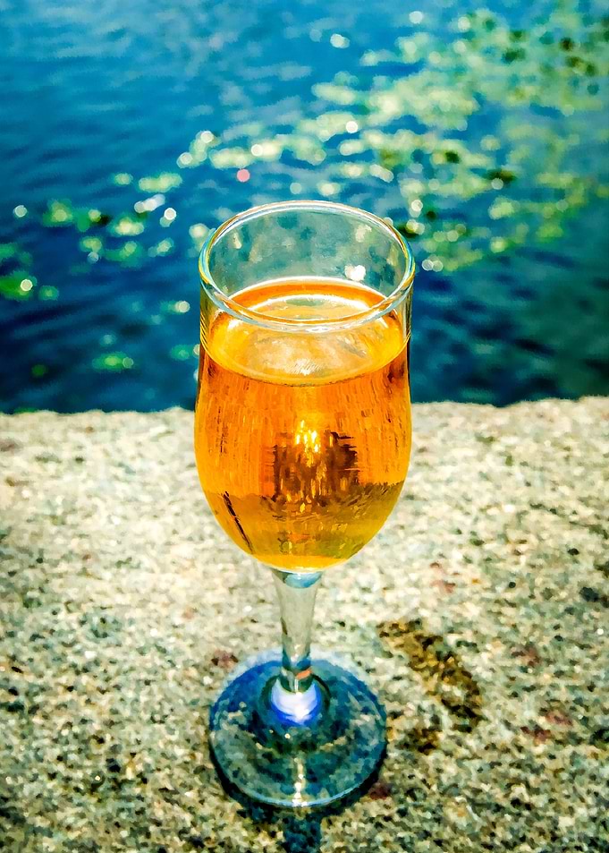 Drink In A Glass And Water