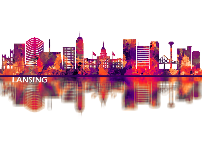 Lansing Michigan Skyline