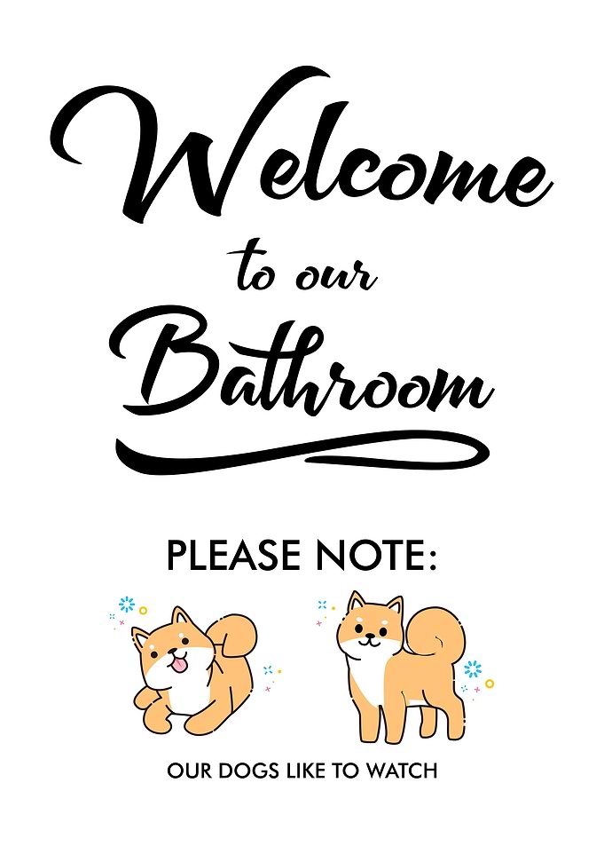 Bathroom Welcome Dogs