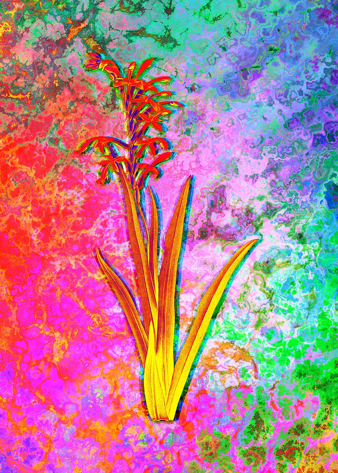 Neon Flower Illustration