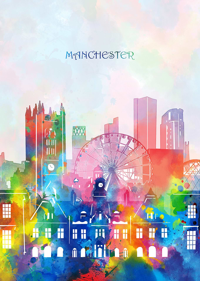 manchester cityscape color