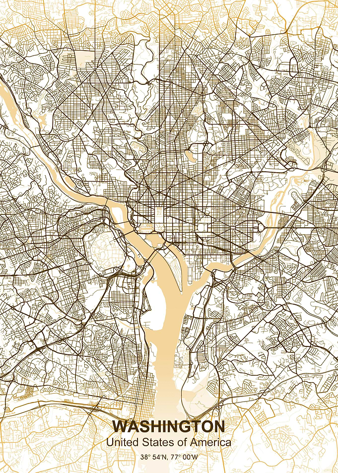 washington pastel map