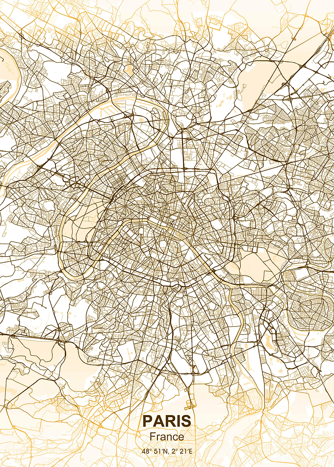 paris pastel map