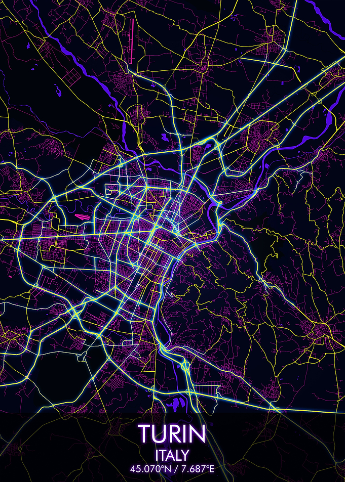 Turin City Map
