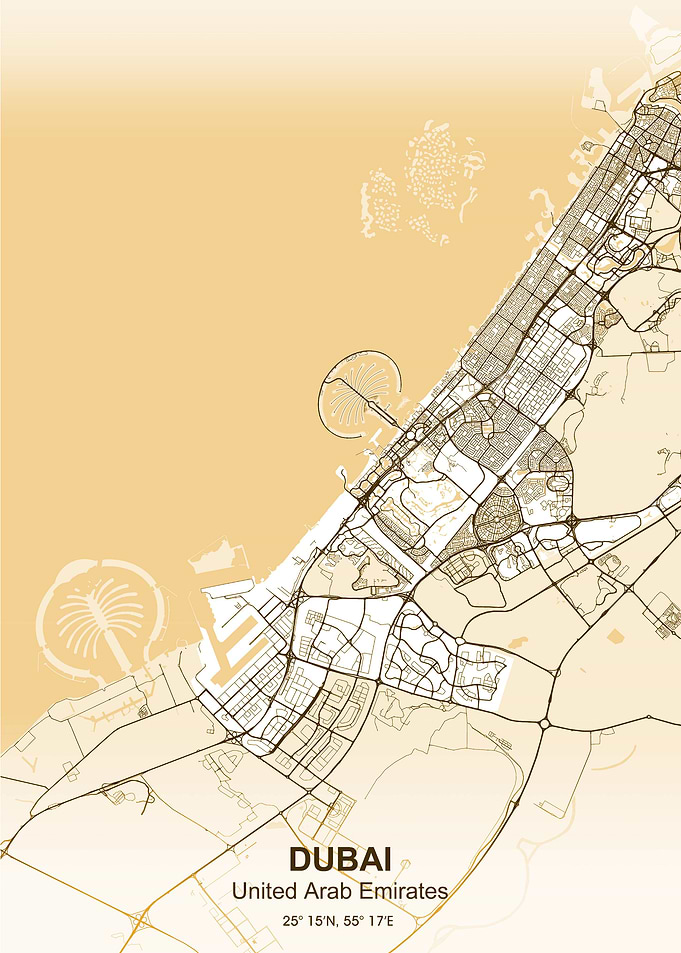 dubai pastel map