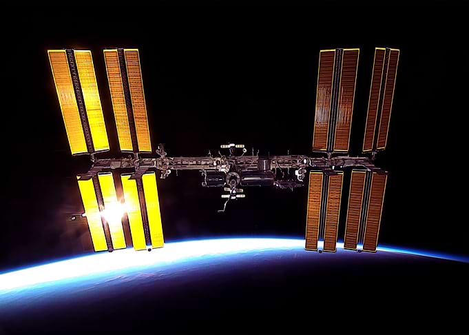 ISS orbiting Earth