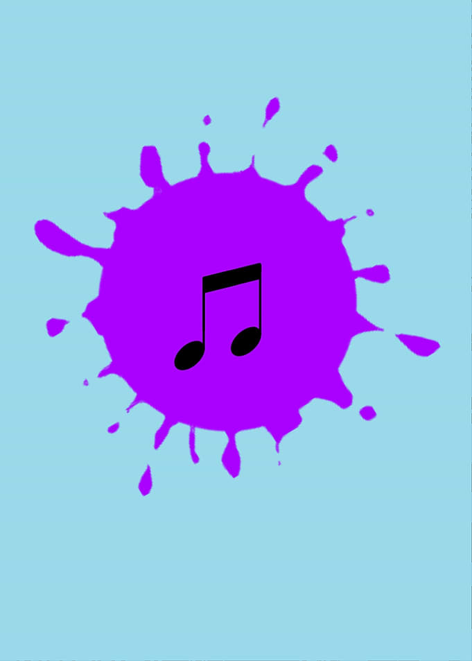 musical paint splash