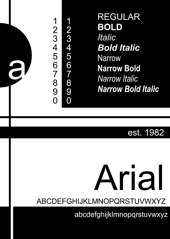 Arial Typography