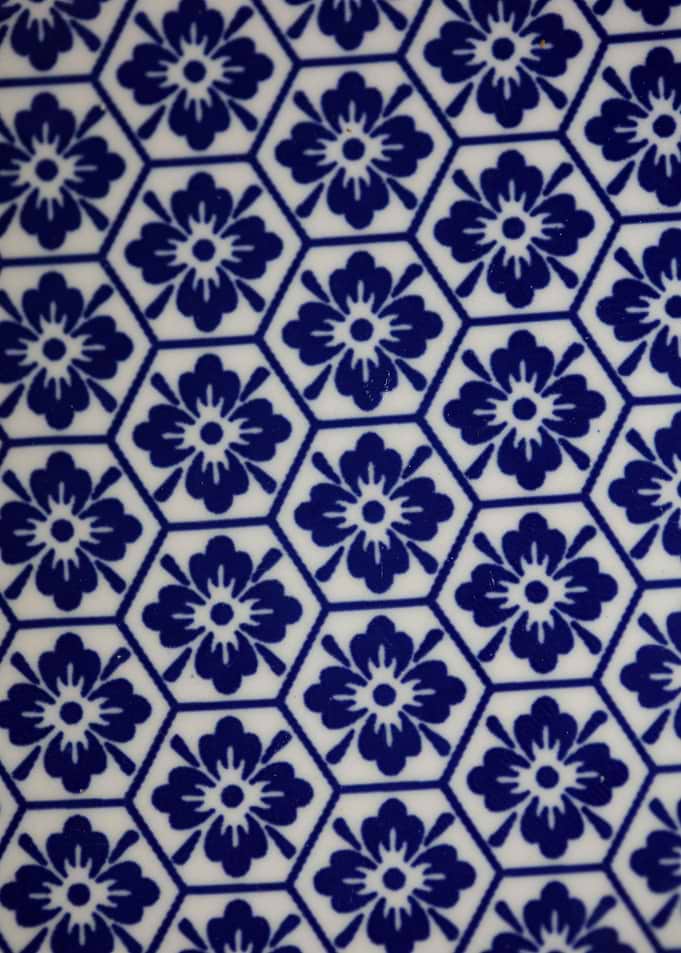 Flowers blue patterns art