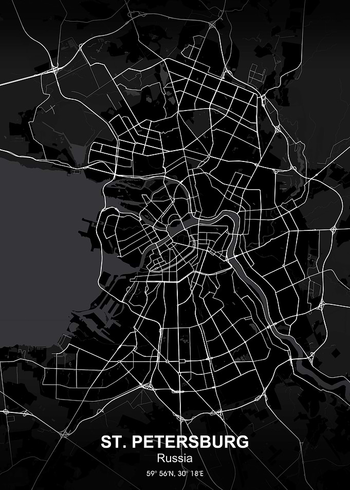 Saint Petersburg city map