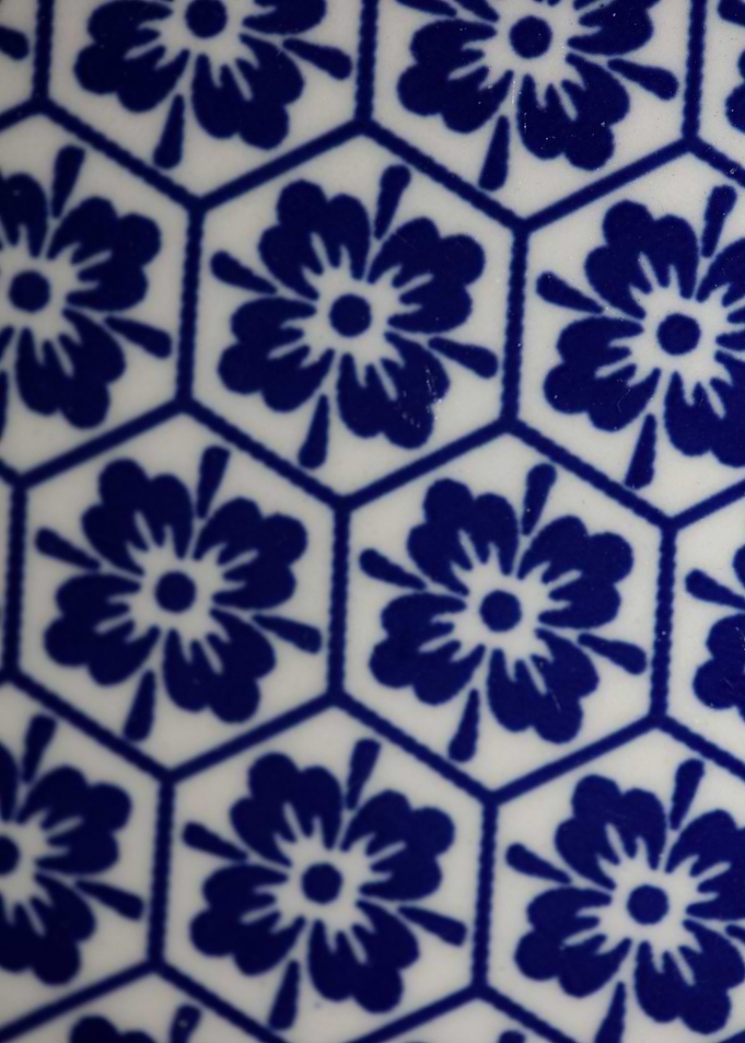 Flowers blue patterns art