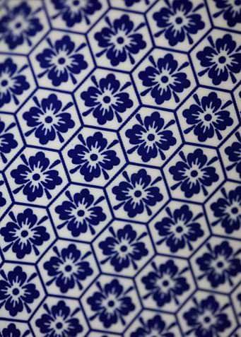 Flowers blue patterns art