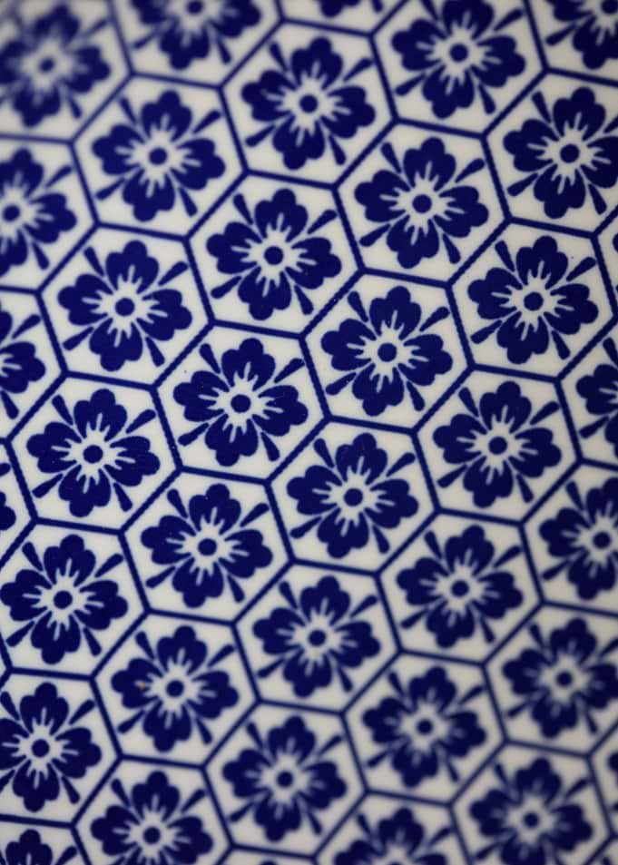 Flowers blue patterns art