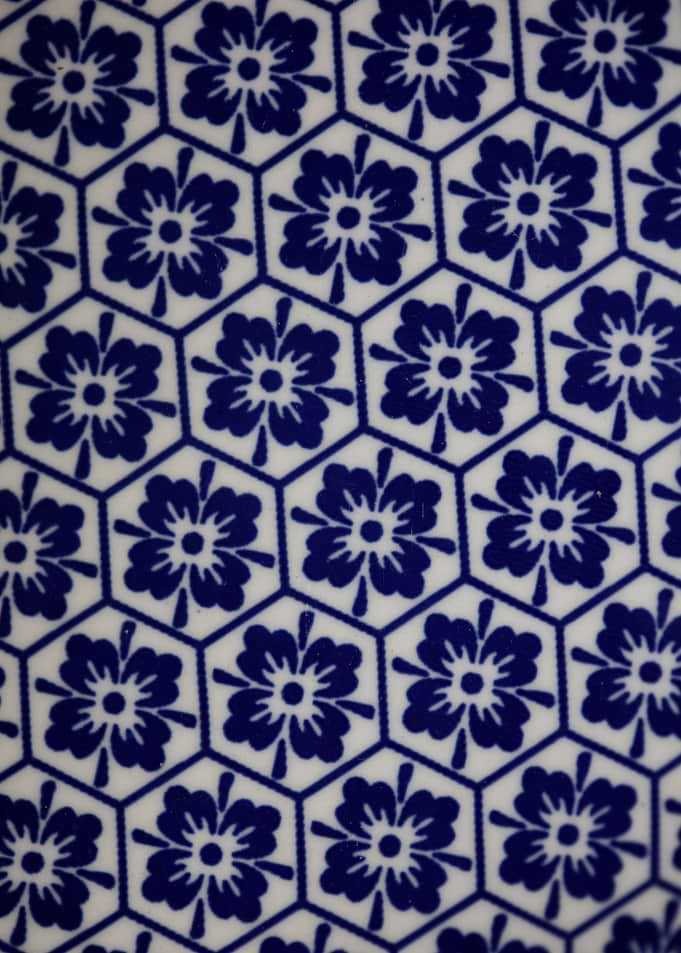 Flowers blue patterns art