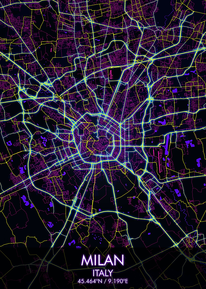 Milan City Map