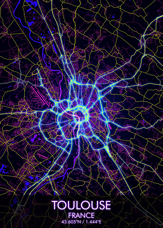 Toulouse Cyberpunk Map