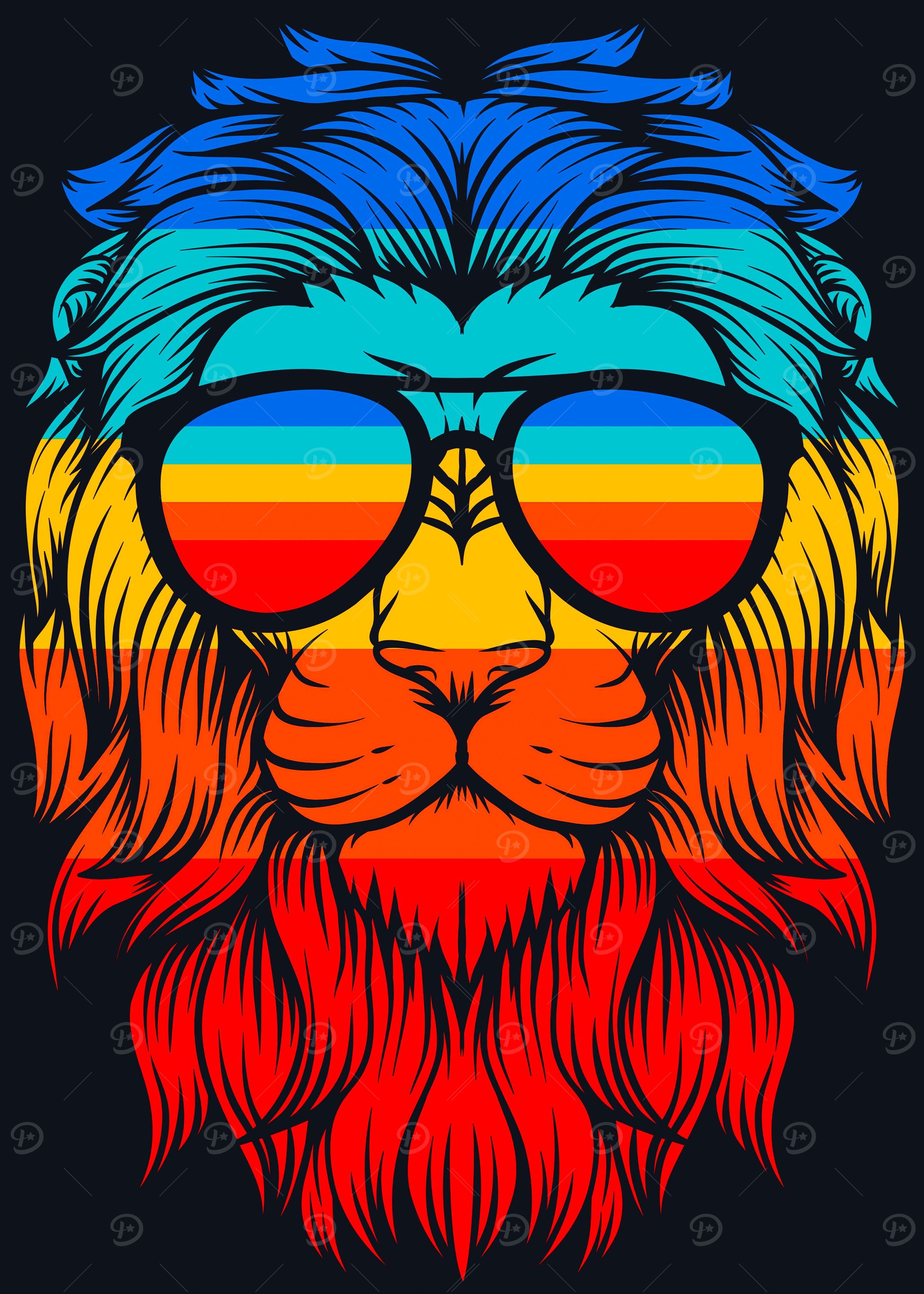 The lion head artwork
