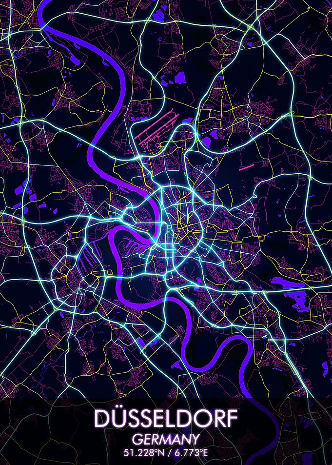 Dusseldorf Stadt Map