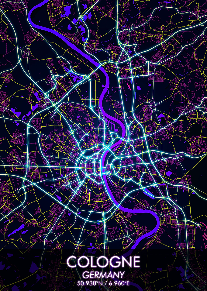 Cologne Koln Stadt Map