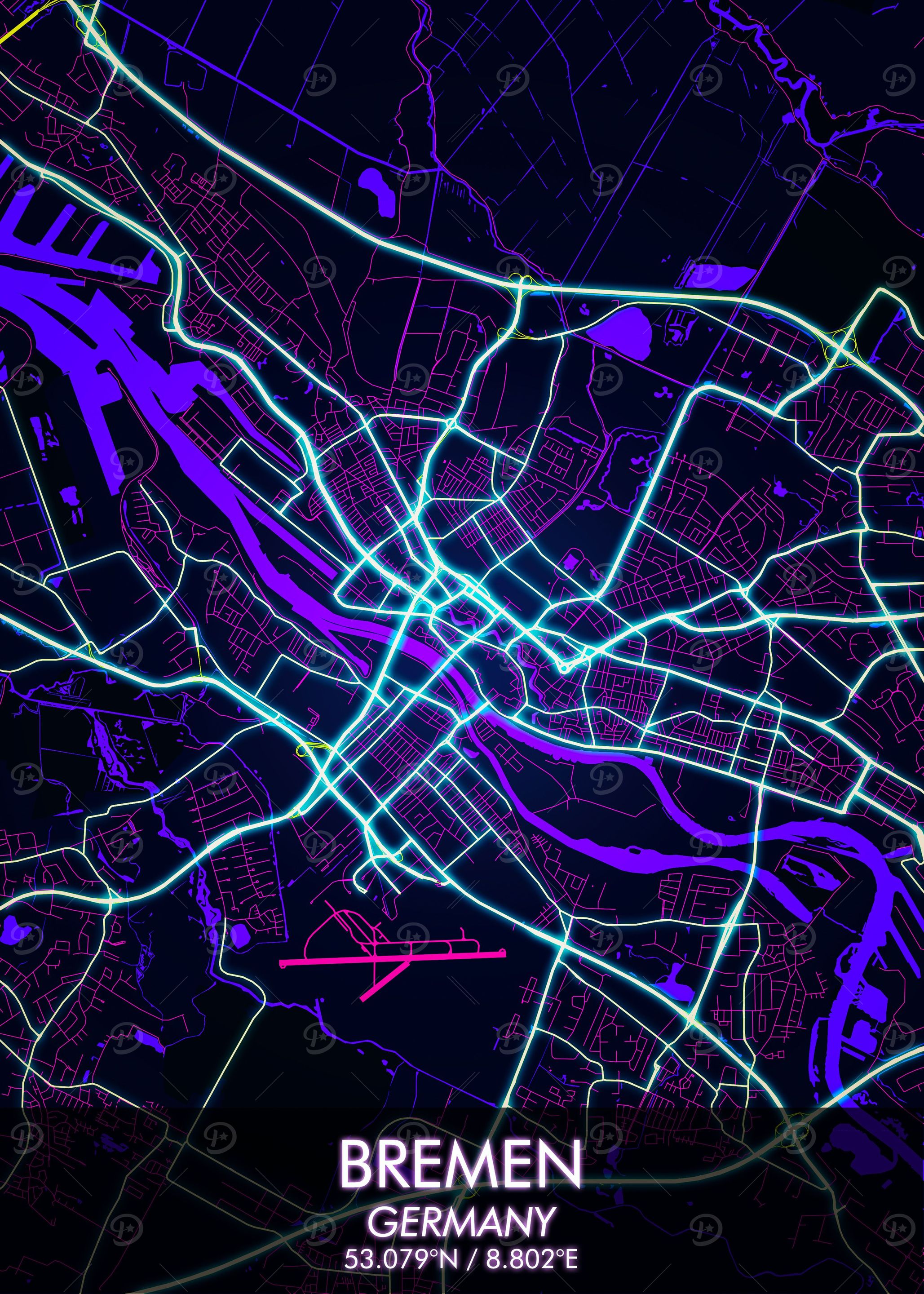Bremen Stadt Map
