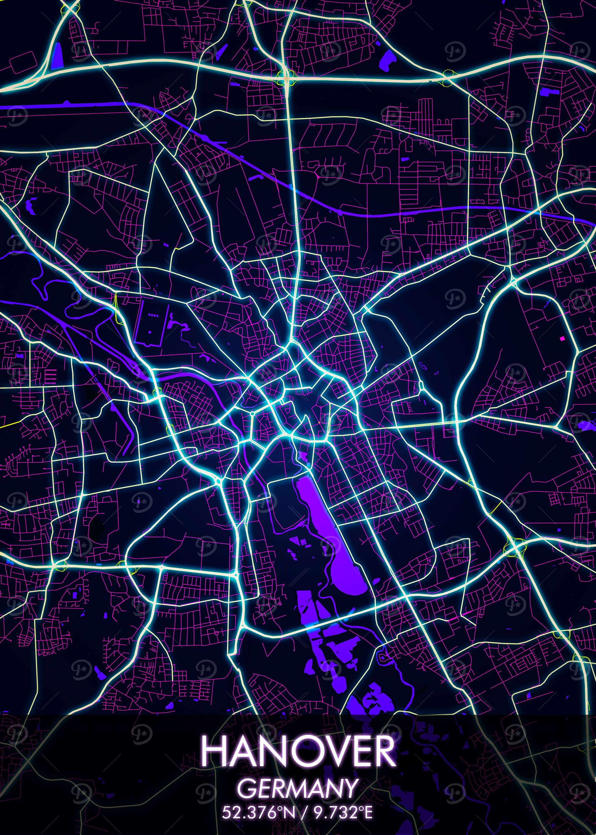 Hanover Hannover Stadt Map
