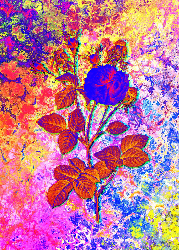 Neon Floral Illustration
