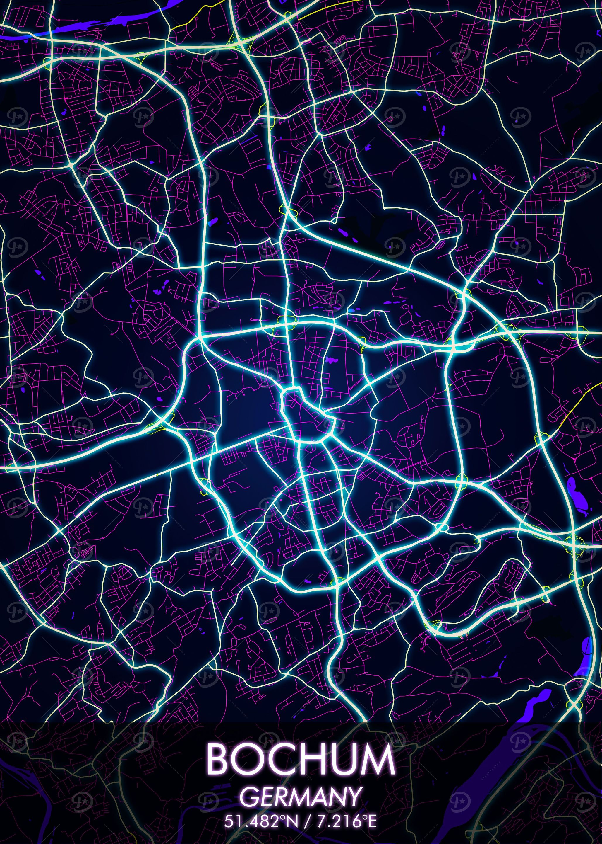 Bochum Stadt Map
