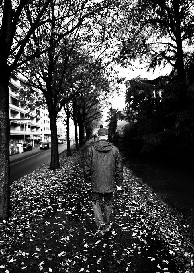 Walking in the leaves