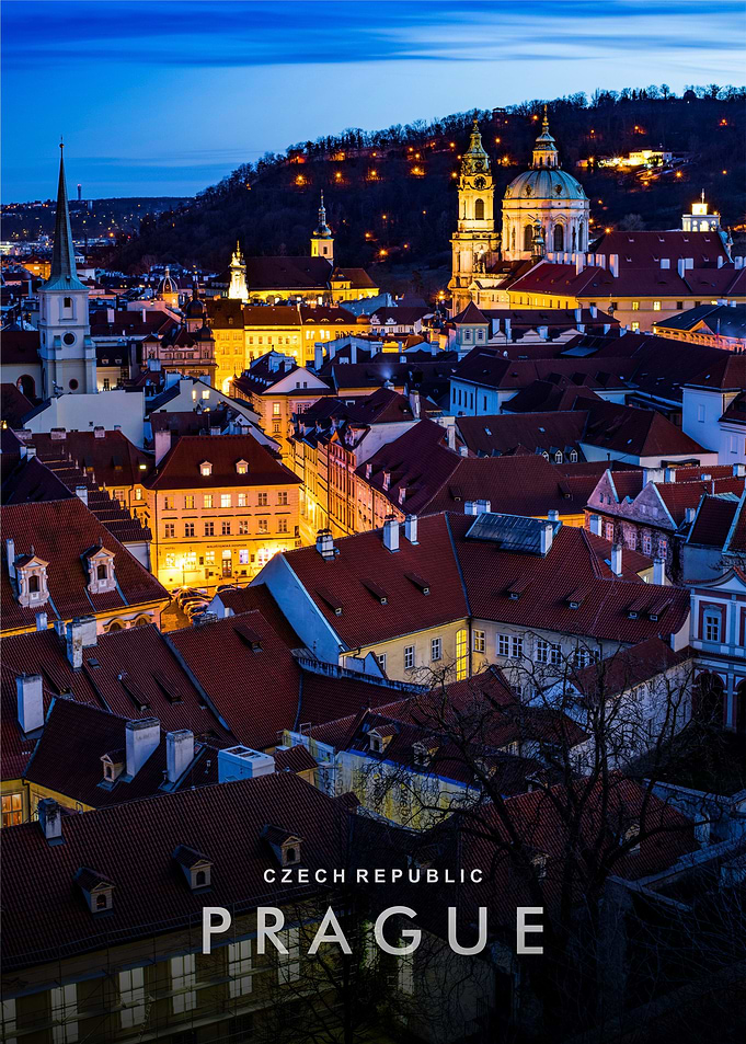 Prague city night