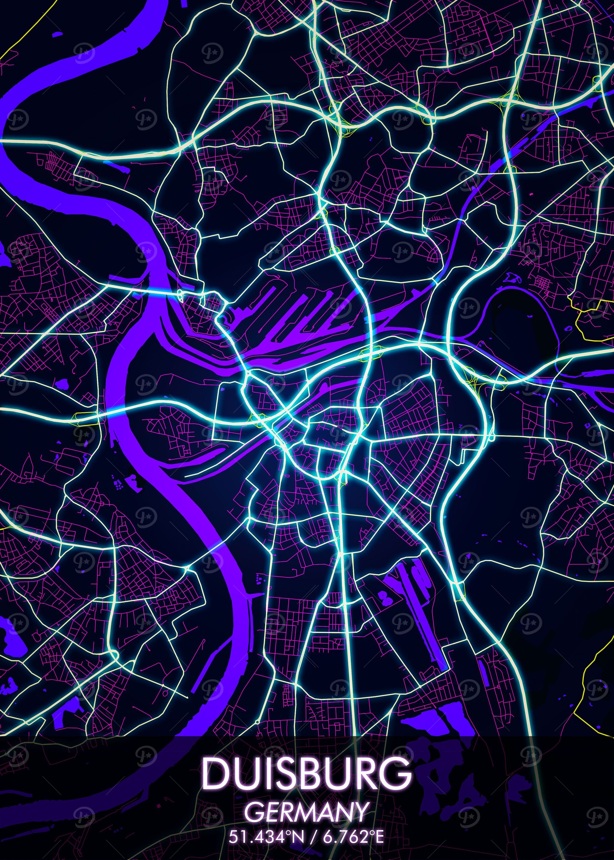 Duisburg Stadt Map