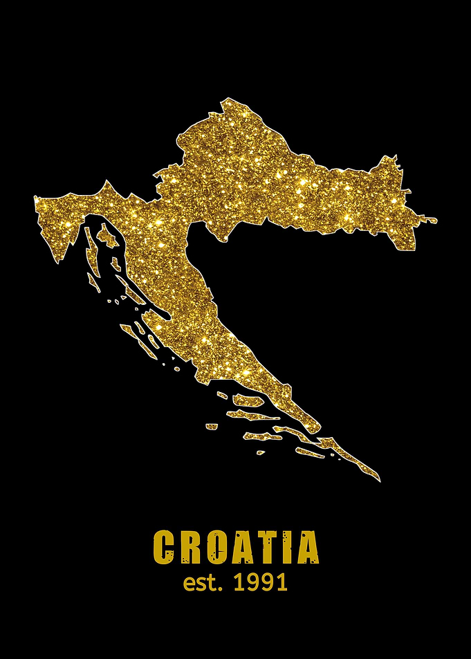 Croatia Gold Map