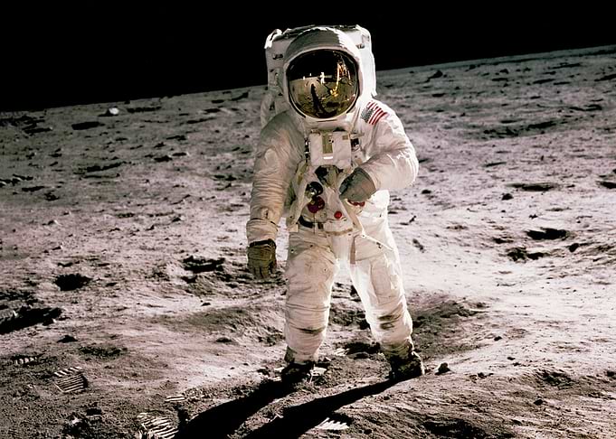 walking on moon