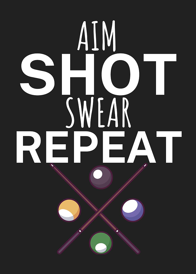 Pool Billard aim shot