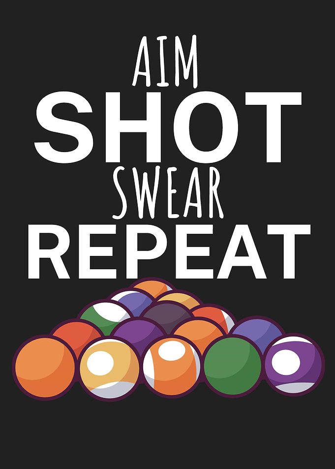Pool Billard aim shot