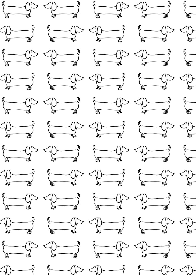 Simple dachshund pattern