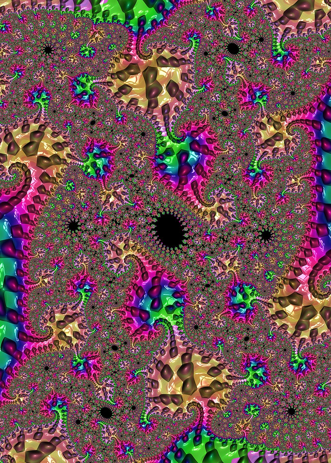 Colorful Fractal Spirals