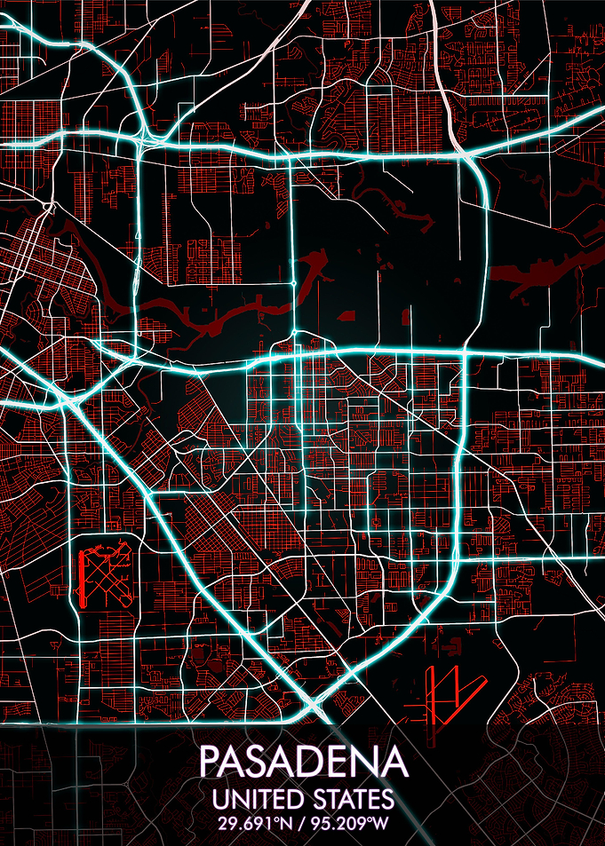 Pasadena Texas Map