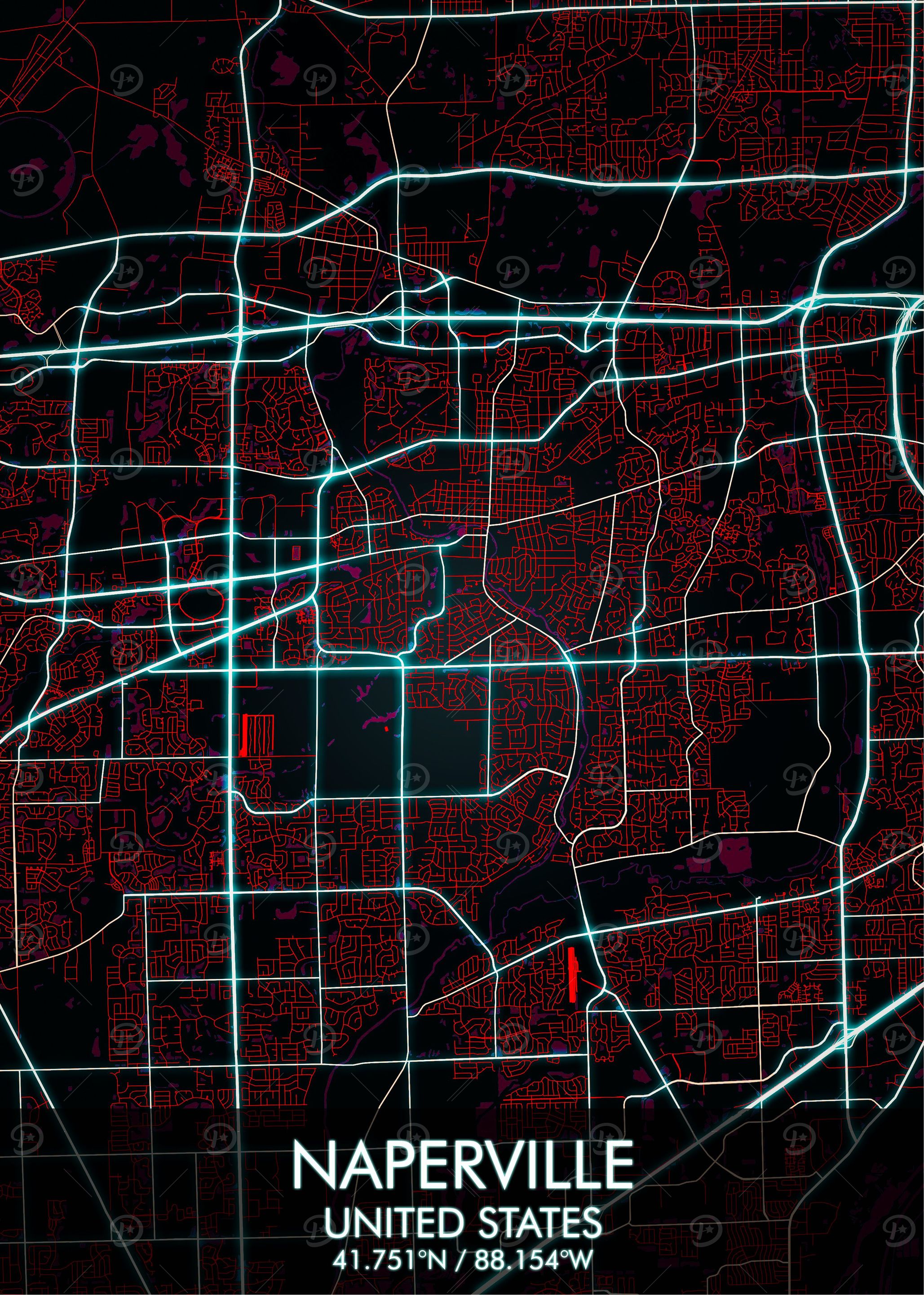 Naperville Illinois Map