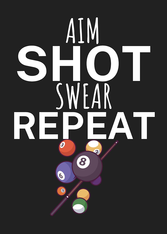 Pool Billard aim shot