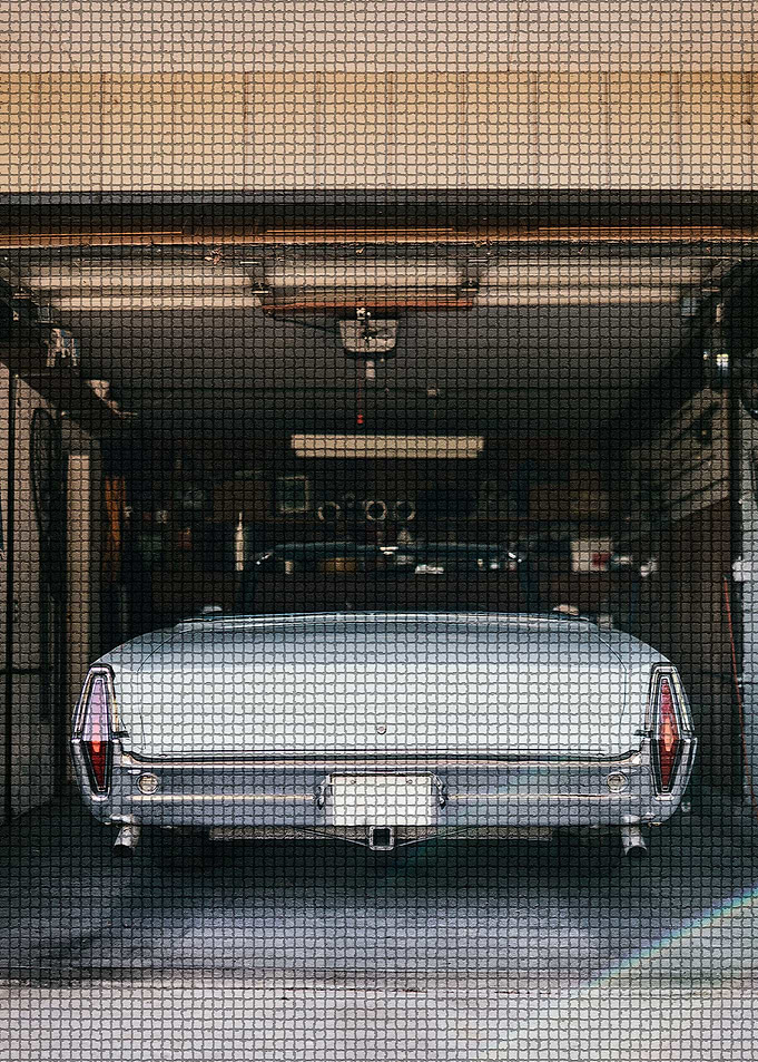 Vintage Car In Garage