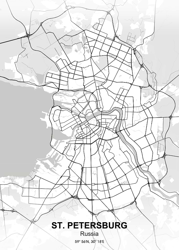 st petersbur city map
