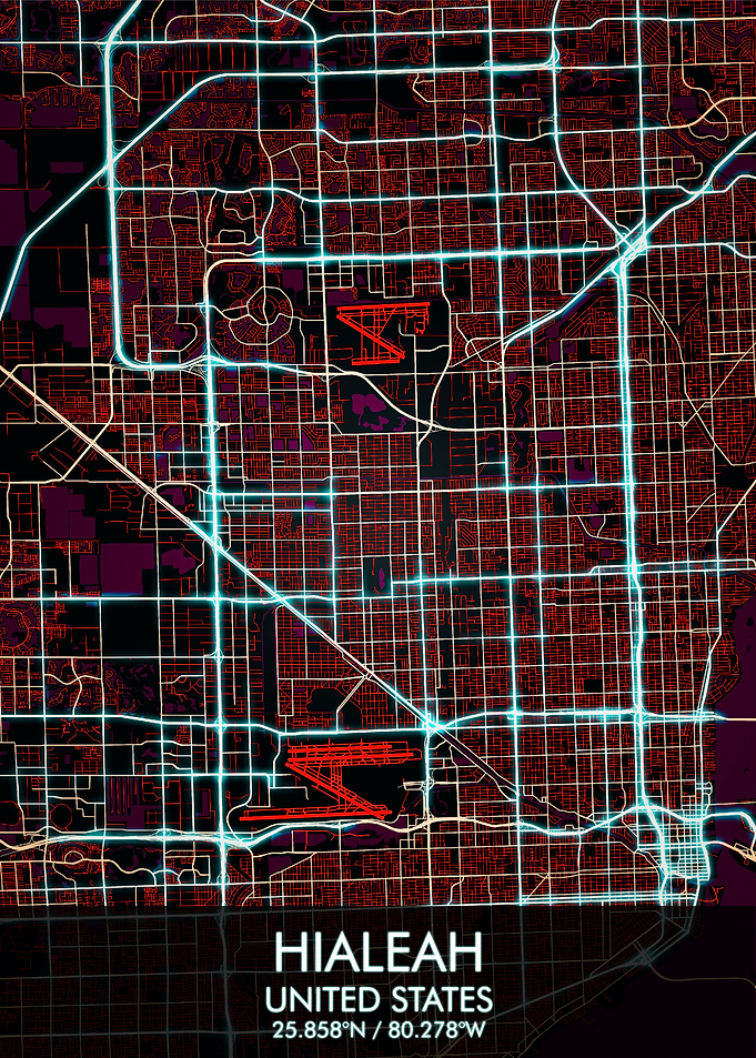 Hialeah Florida Map
