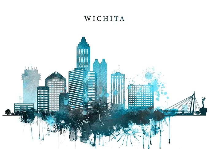 Wichita Kansas Skyline