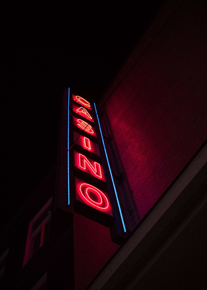 Casino neon light sign